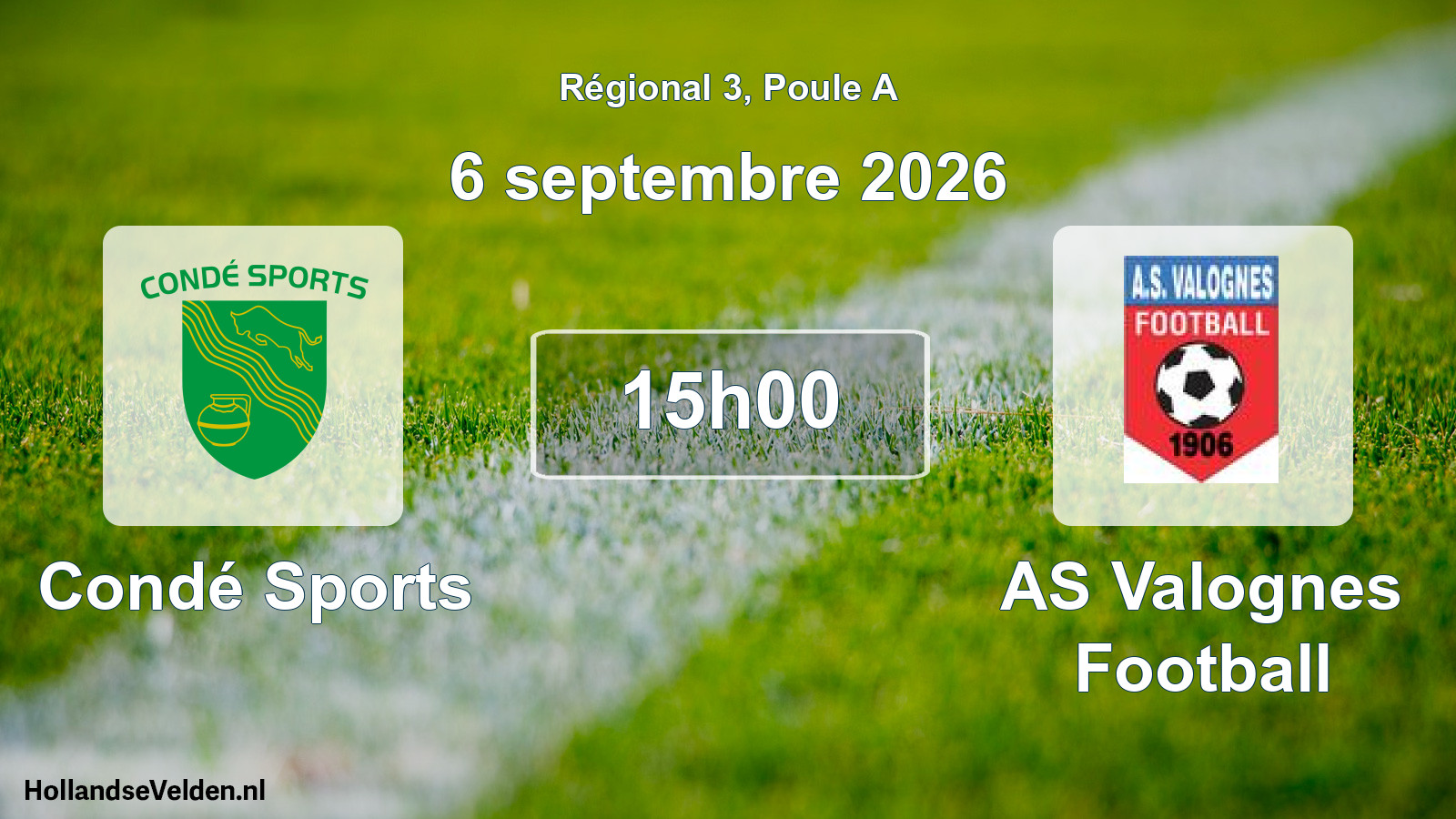 Scheduled Match: Condé Sports - AS Valognes Football (6 September 2026)
