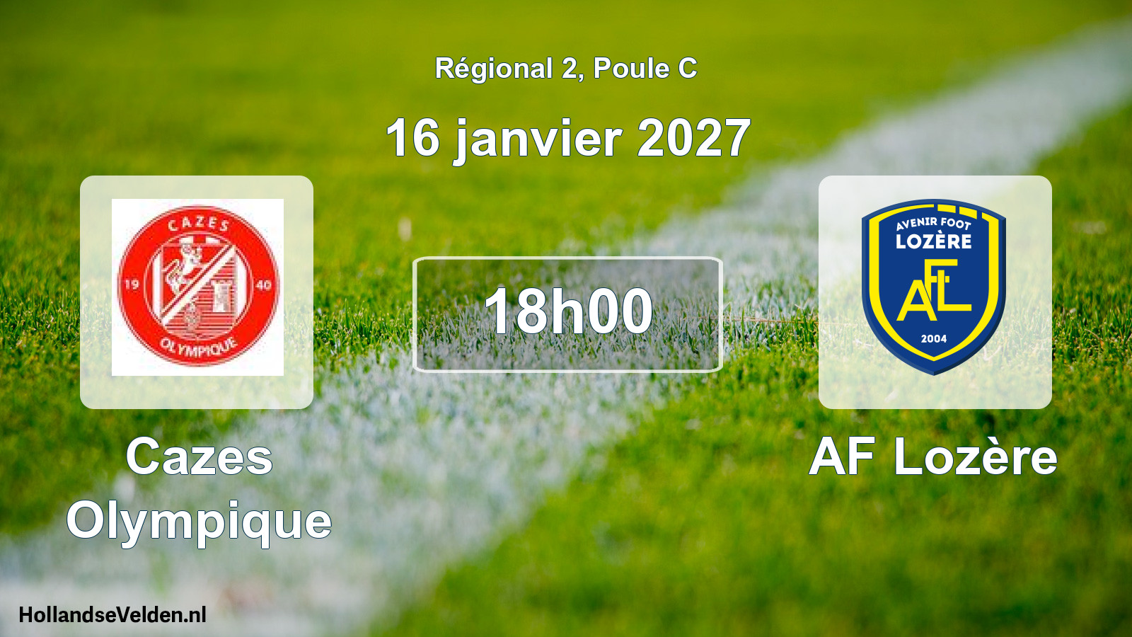 Scheduled Match: Cazes Olympique - AF Lozère (16 January 2027)