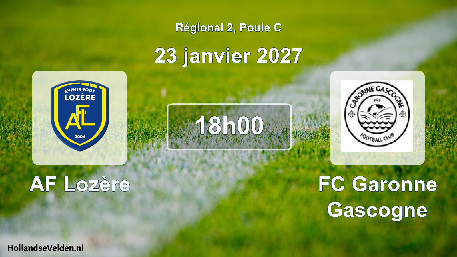 Scheduled Match: AF Lozère - FC Garonne Gascogne (23 January 2027)