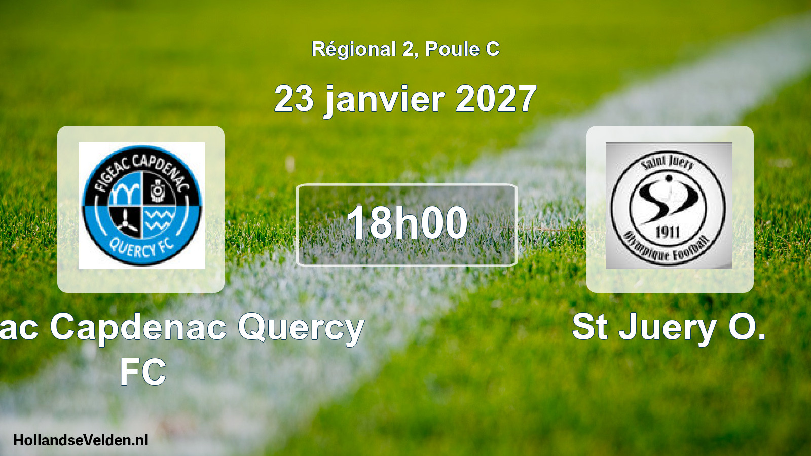 Match programmé: Figeac Capdenac Quercy FC - St Juery O. (23 janvier 2027)