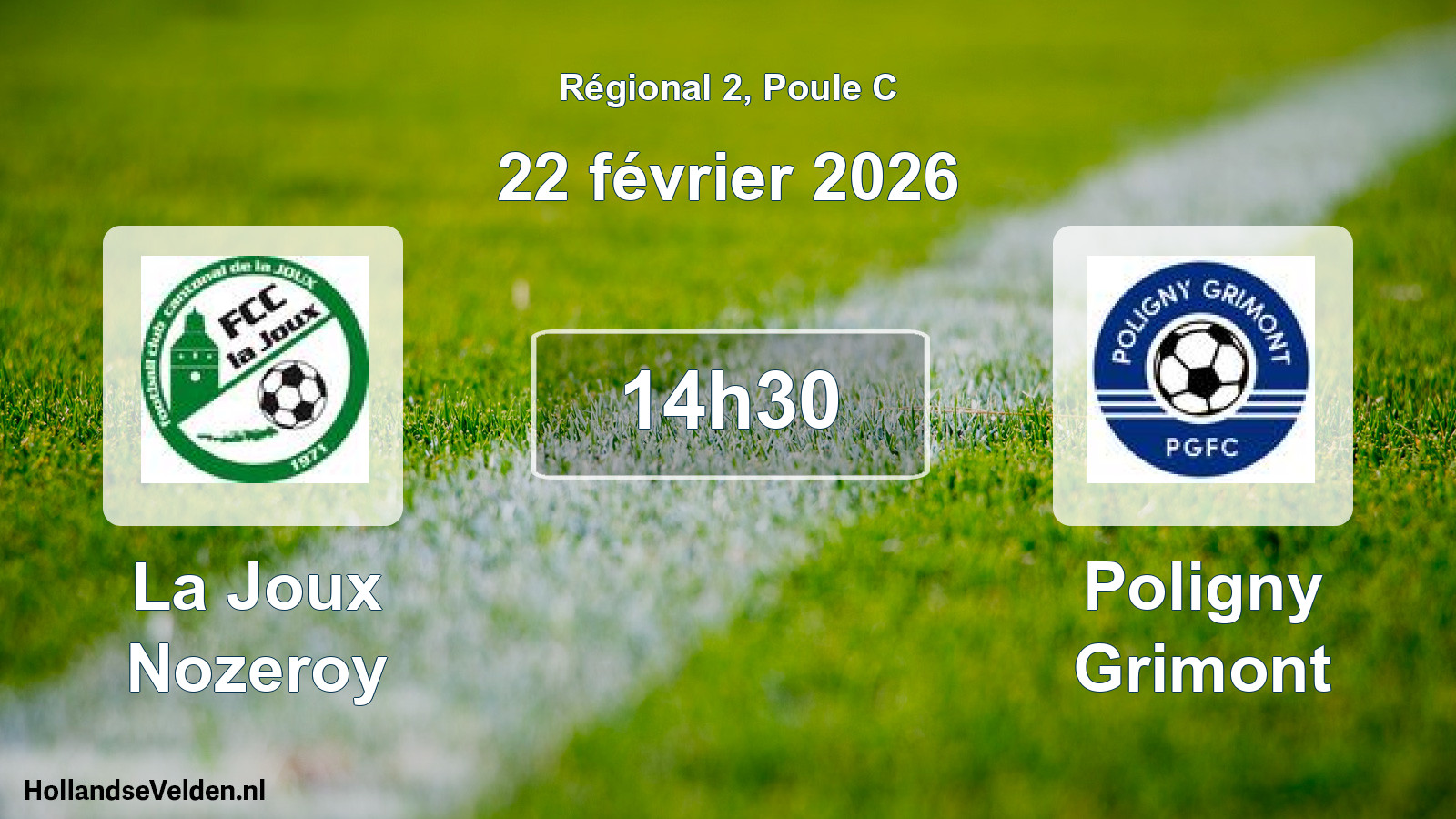 Geplande wedstrijd: La Joux Nozeroy - Poligny Grimont (22 février 2026)