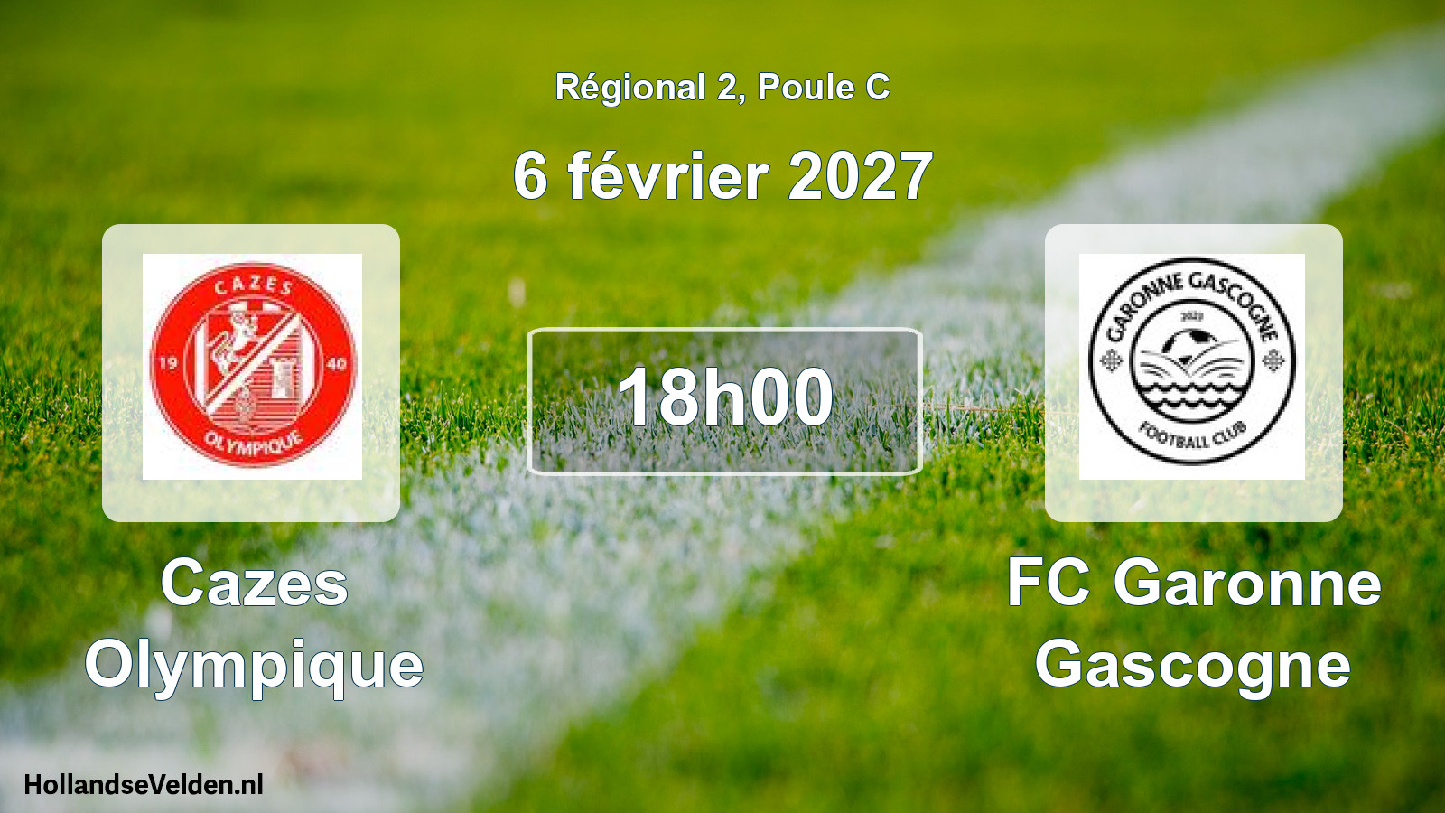 Geplande wedstrijd: Cazes Olympique - FC Garonne Gascogne (6 februari 2027)