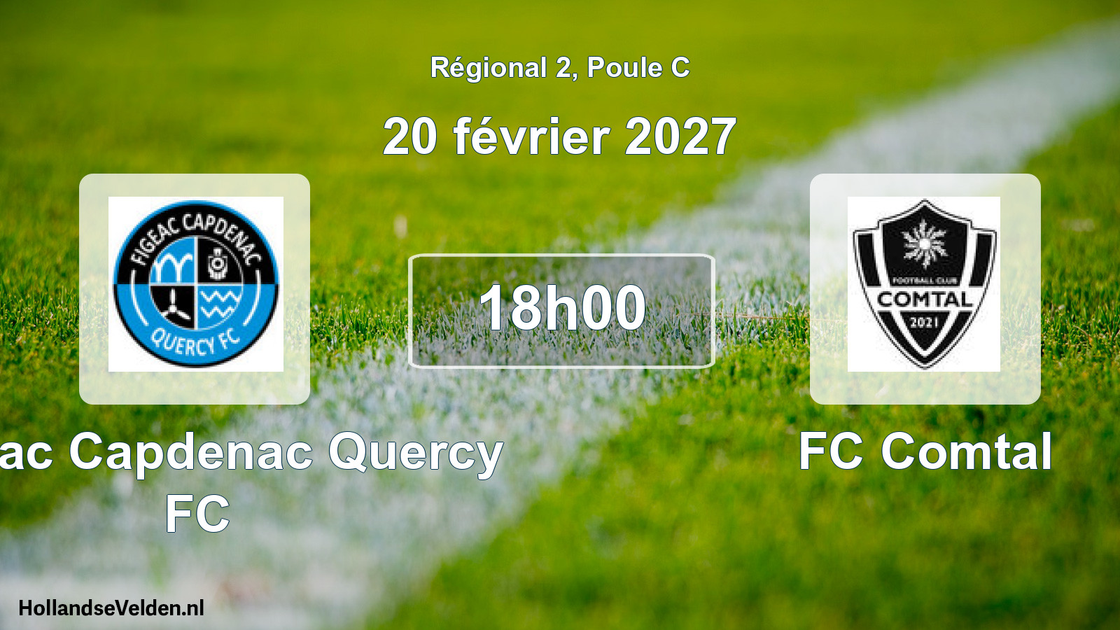 Match programmé: Figeac Capdenac Quercy FC - FC Comtal (20 février 2027)
