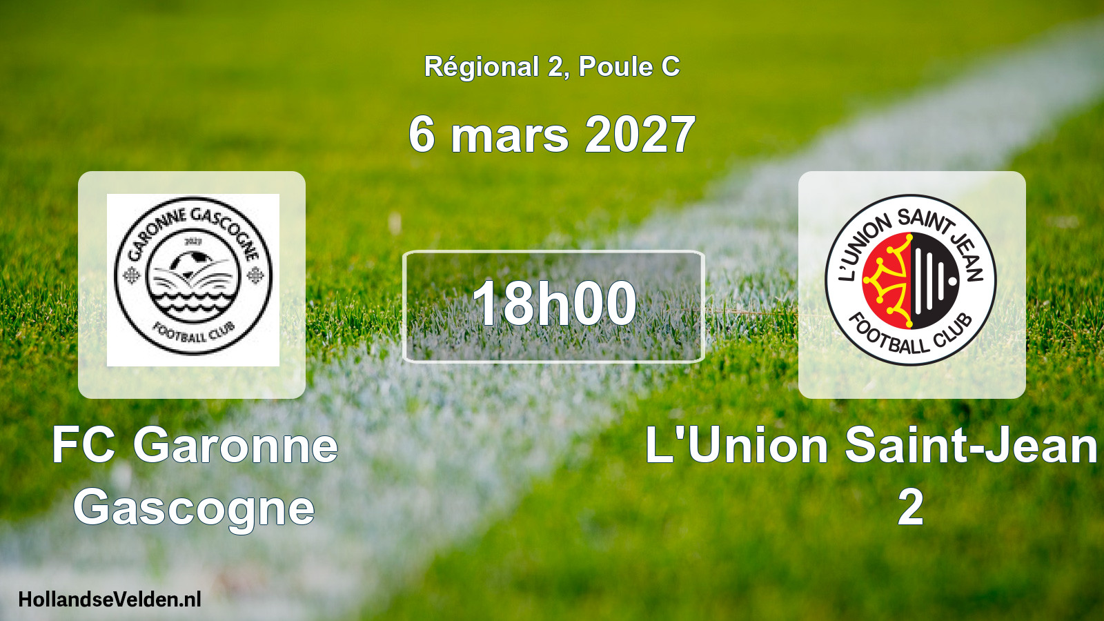 Scheduled Match: FC Garonne Gascogne - L'Union Saint-Jean FC 2 (6 March 2027)