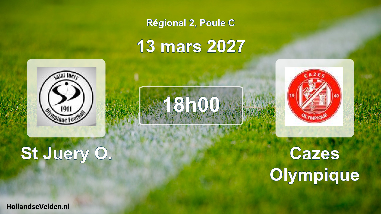 Geplande wedstrijd: St Juery O. - Cazes Olympique (13 maart 2027)
