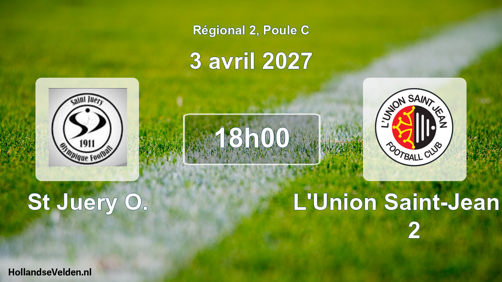 Match programmé: St Juery O. - L'Union Saint-Jean FC 2 (3 avril 2027)