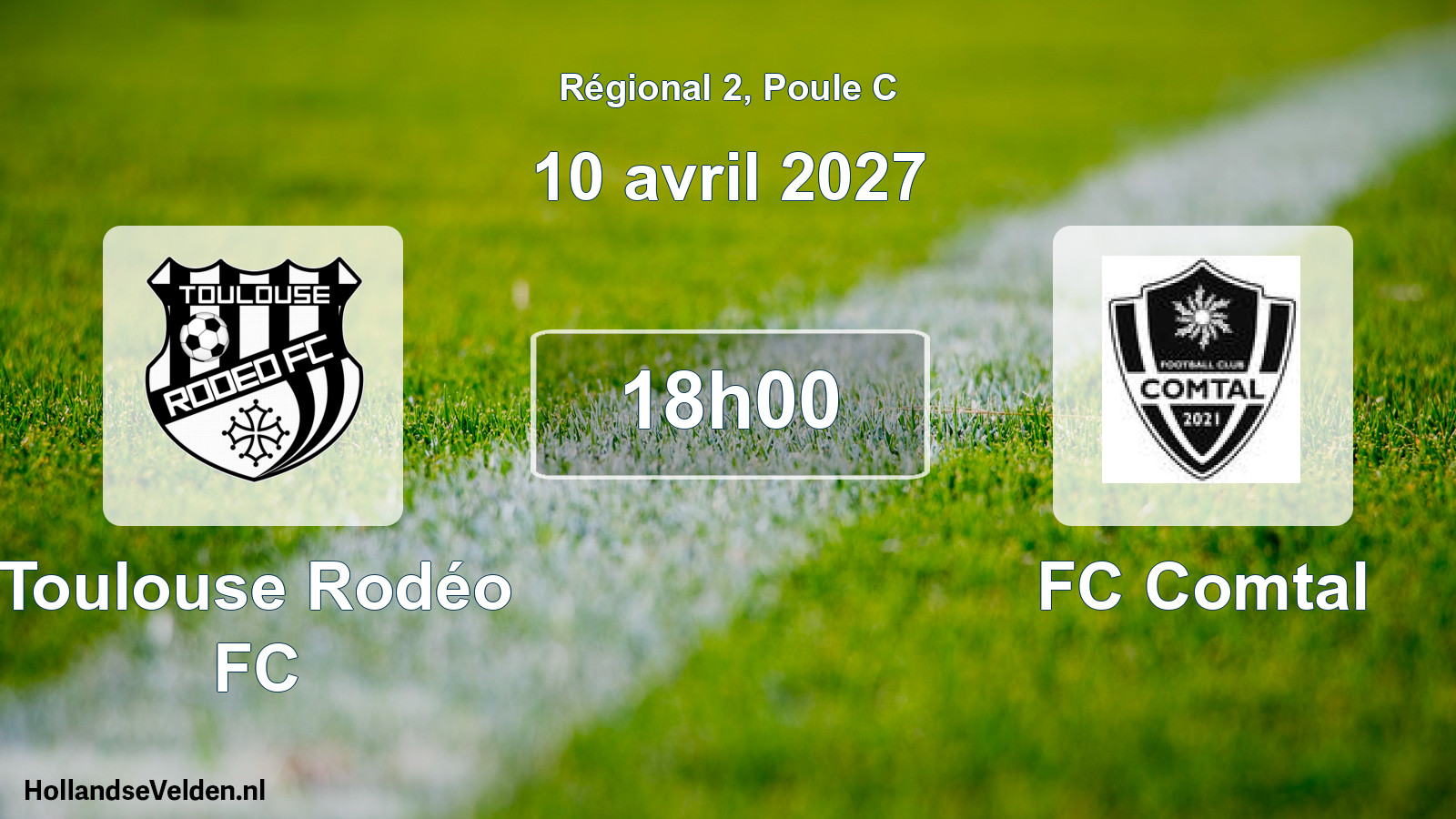 Match programmé: Toulouse Rodéo FC - FC Comtal (10 avril 2027)