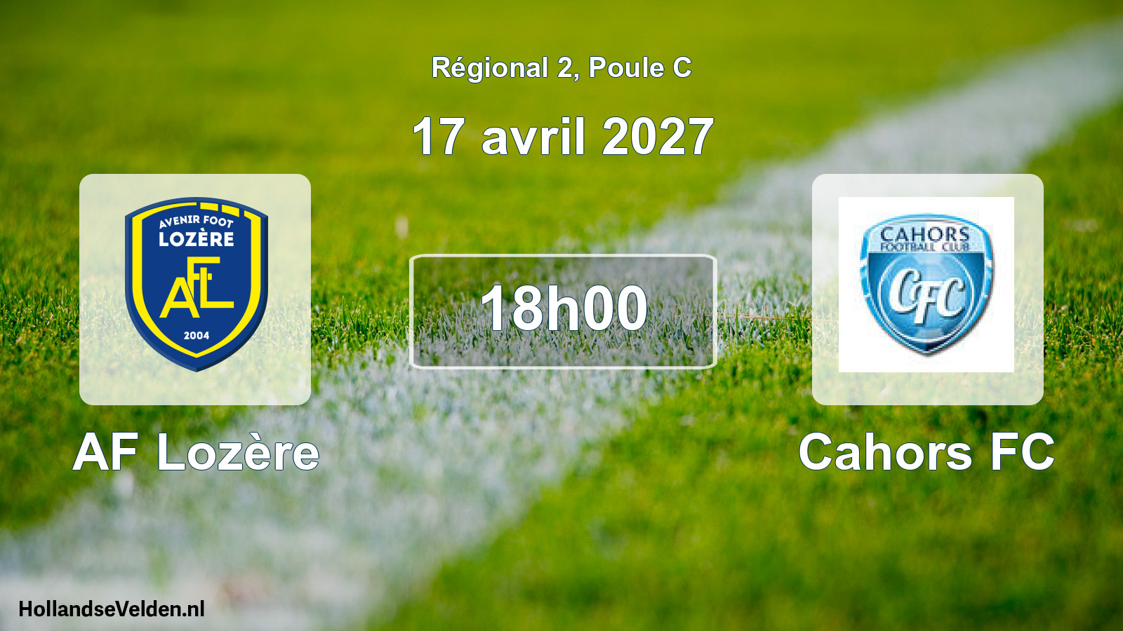 Match programmé: AF Lozère - Cahors FC (17 avril 2027)