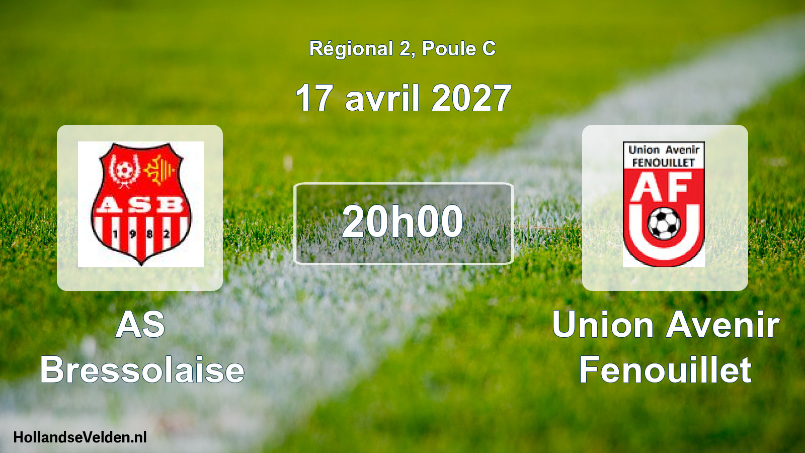 Match programmé: AS Bressolaise - Union Avenir Fenouillet (17 avril 2027)