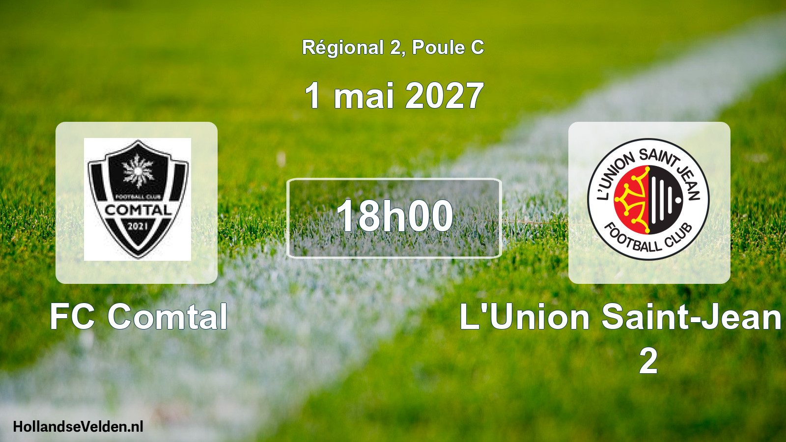 Match programmé: FC Comtal - L'Union Saint-Jean FC 2 (1 mai 2027)