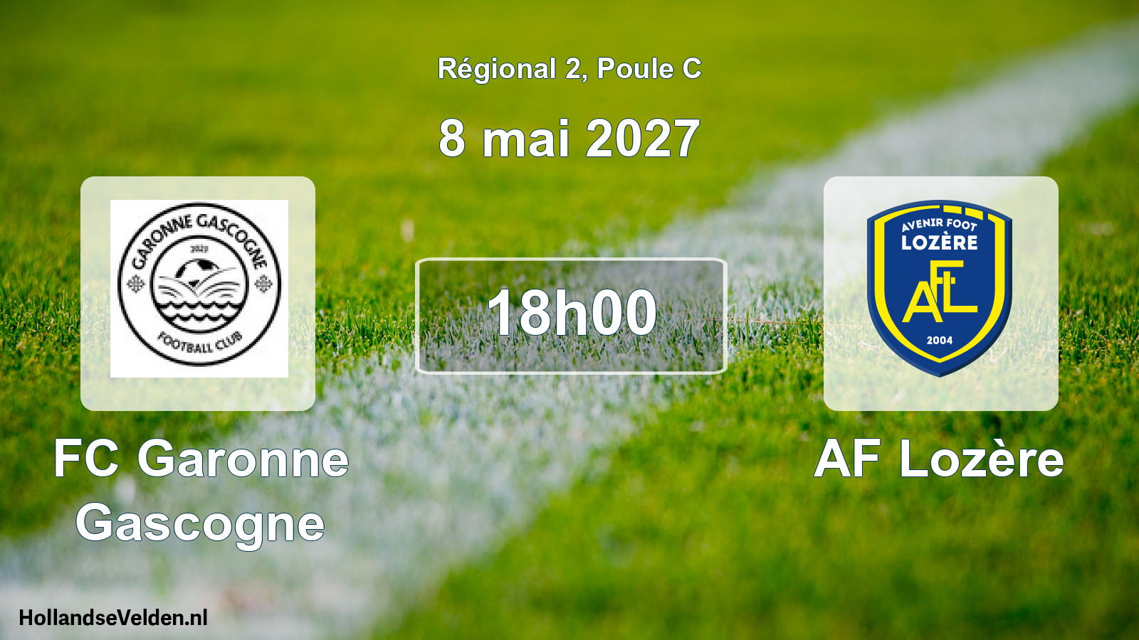 Match programmé: FC Garonne Gascogne - AF Lozère (8 mai 2027)