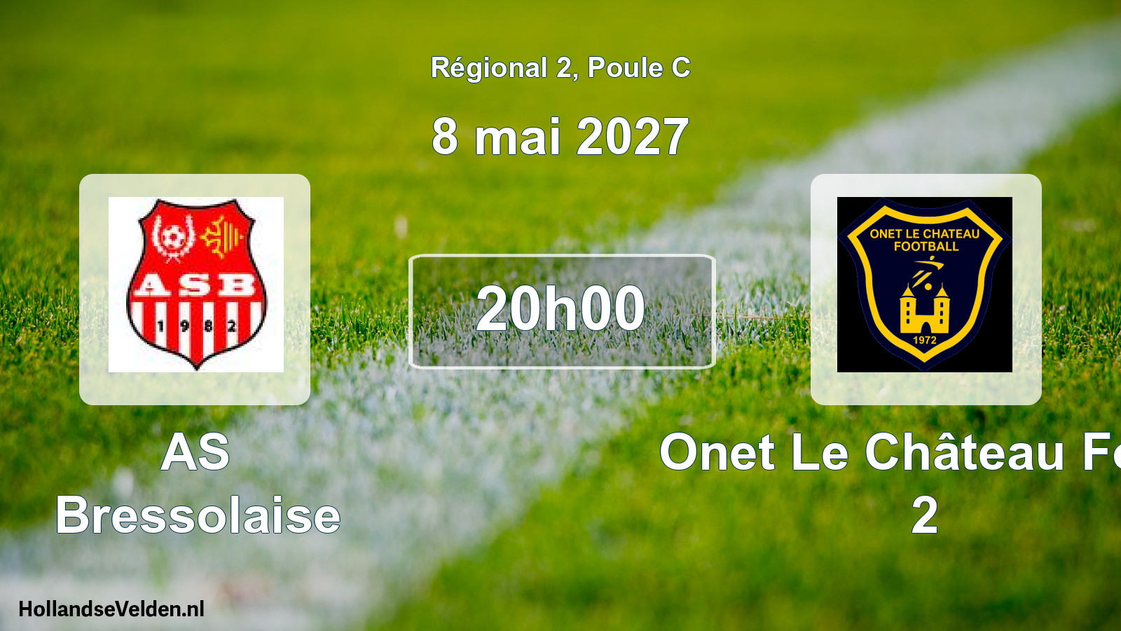 Match programmé: AS Bressolaise - Onet Le Château Foot 2 (8 mai 2027)