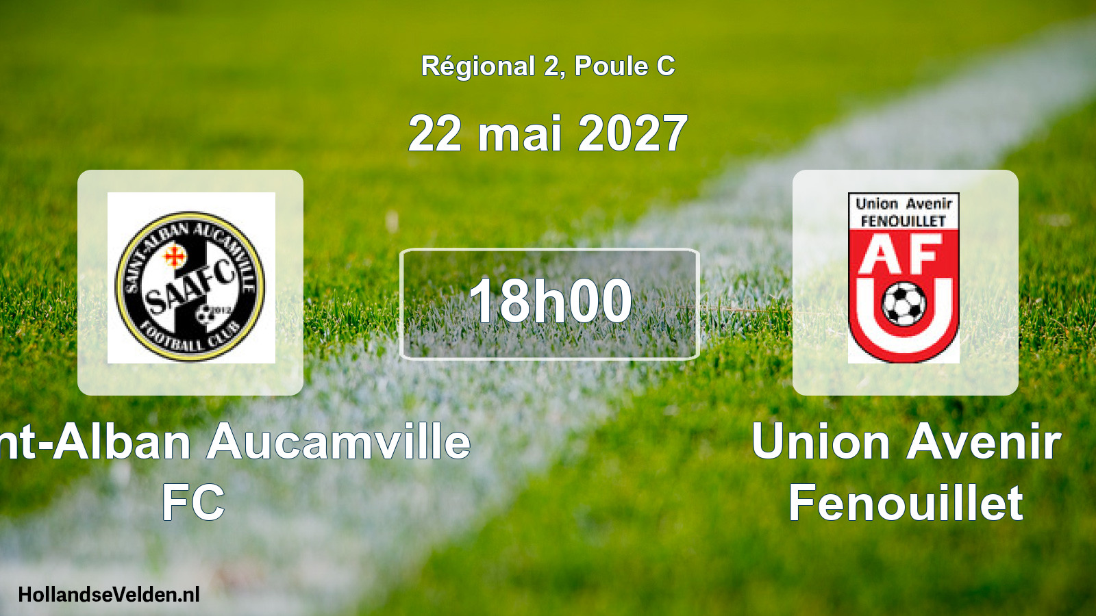 Match programmé: Saint-Alban Aucamville FC - Union Avenir Fenouillet (22 mai 2027)