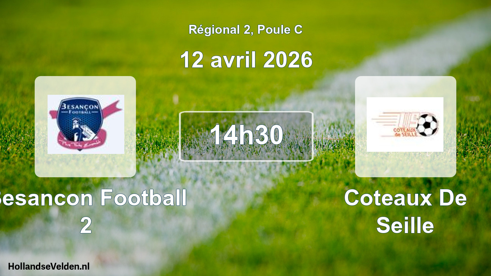 Geplande wedstrijd: Besancon Football 2 - Coteaux De Seille (12 avril 2026)