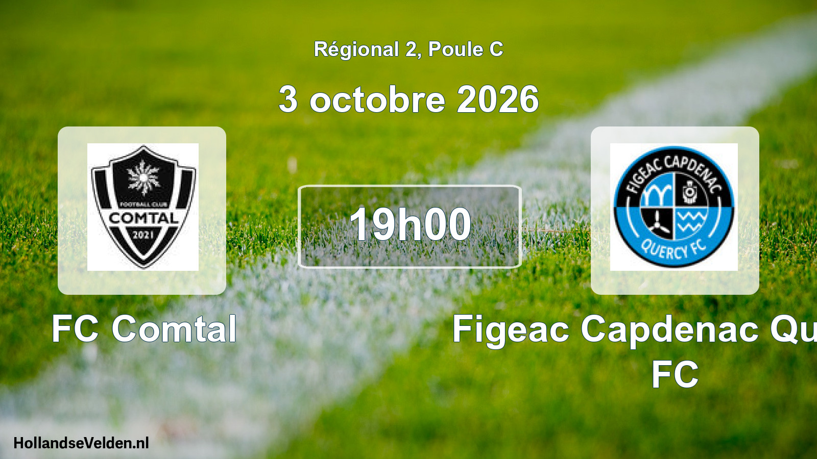 Match programmé: FC Comtal - Figeac Capdenac Quercy FC (3 octobre 2026)