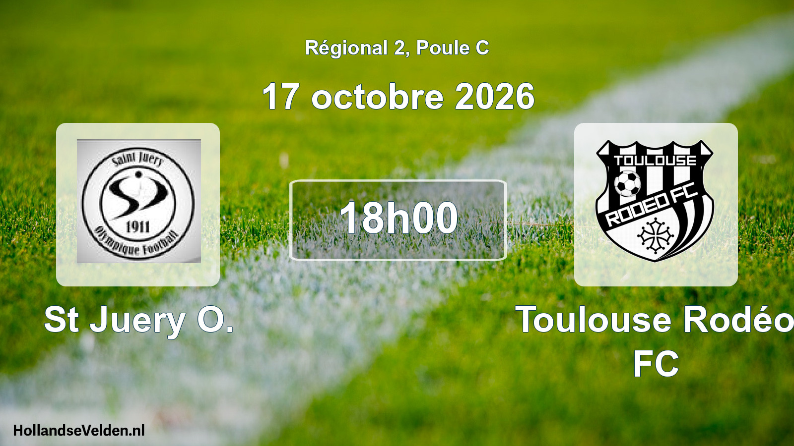 Match programmé: St Juery O. - Toulouse Rodéo FC (17 octobre 2026)