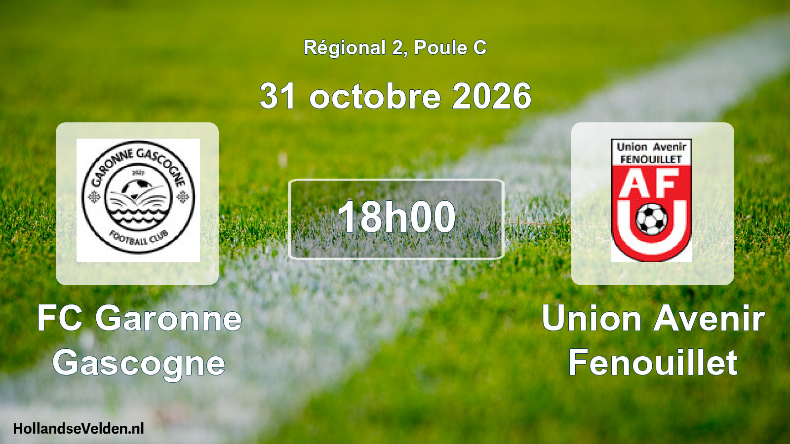 Scheduled Match: FC Garonne Gascogne - Union Avenir Fenouillet (31 October 2026)