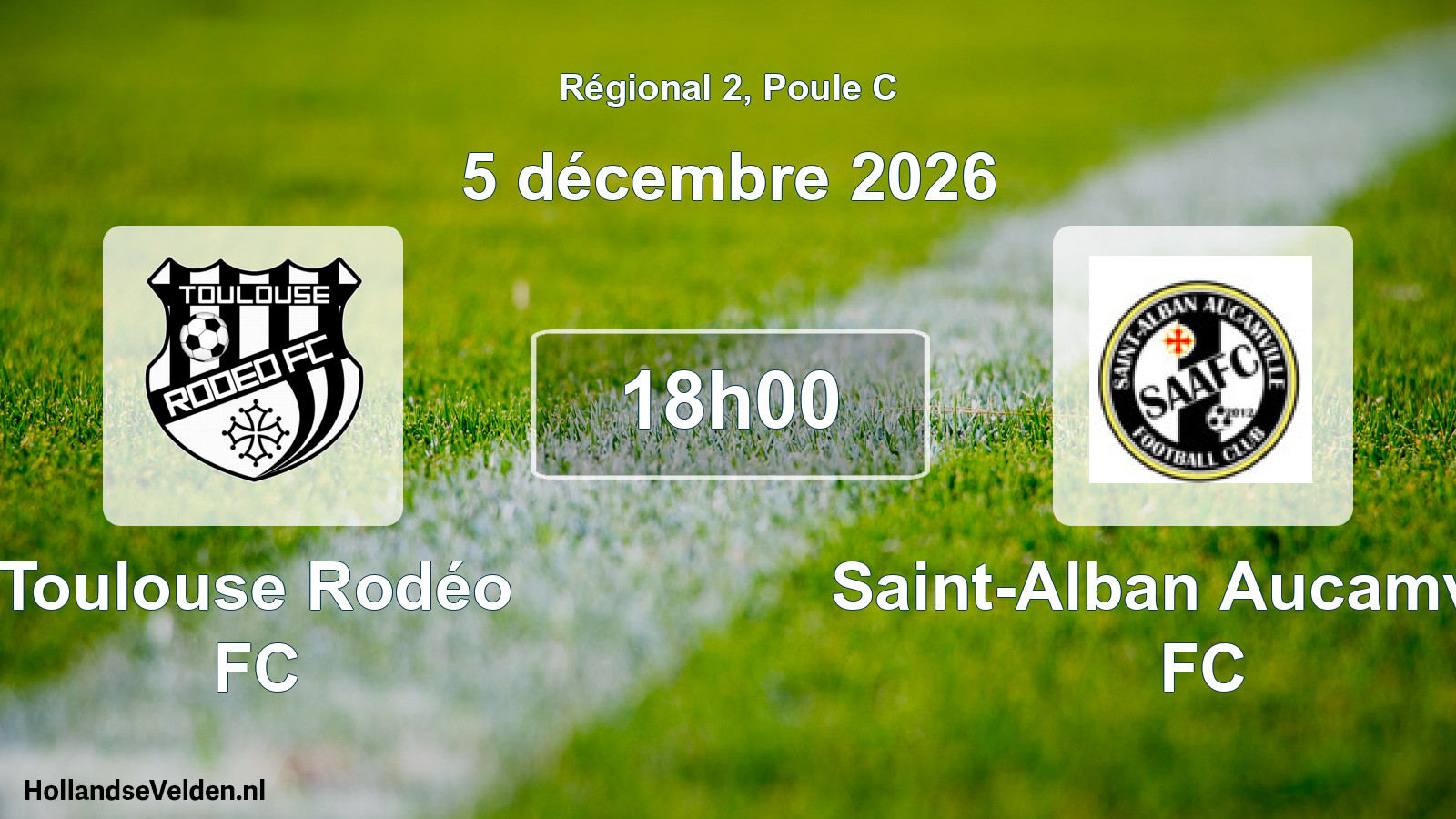 Scheduled Match: Toulouse Rodéo FC - Saint-Alban Aucamville FC (5 December 2026)