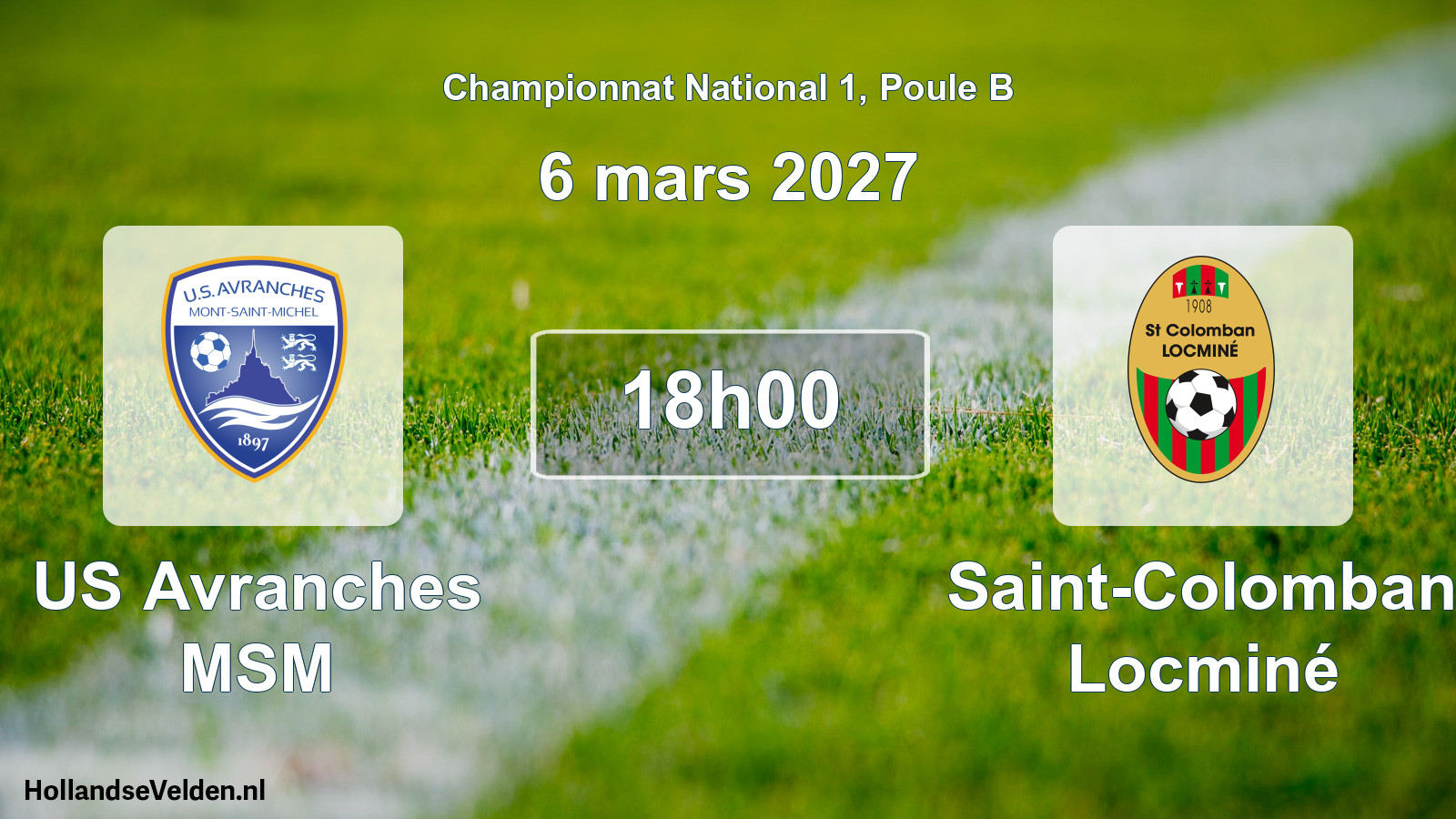 Scheduled Match: US Avranches MSM - Saint-Colomban Locminé (6 March 2027)