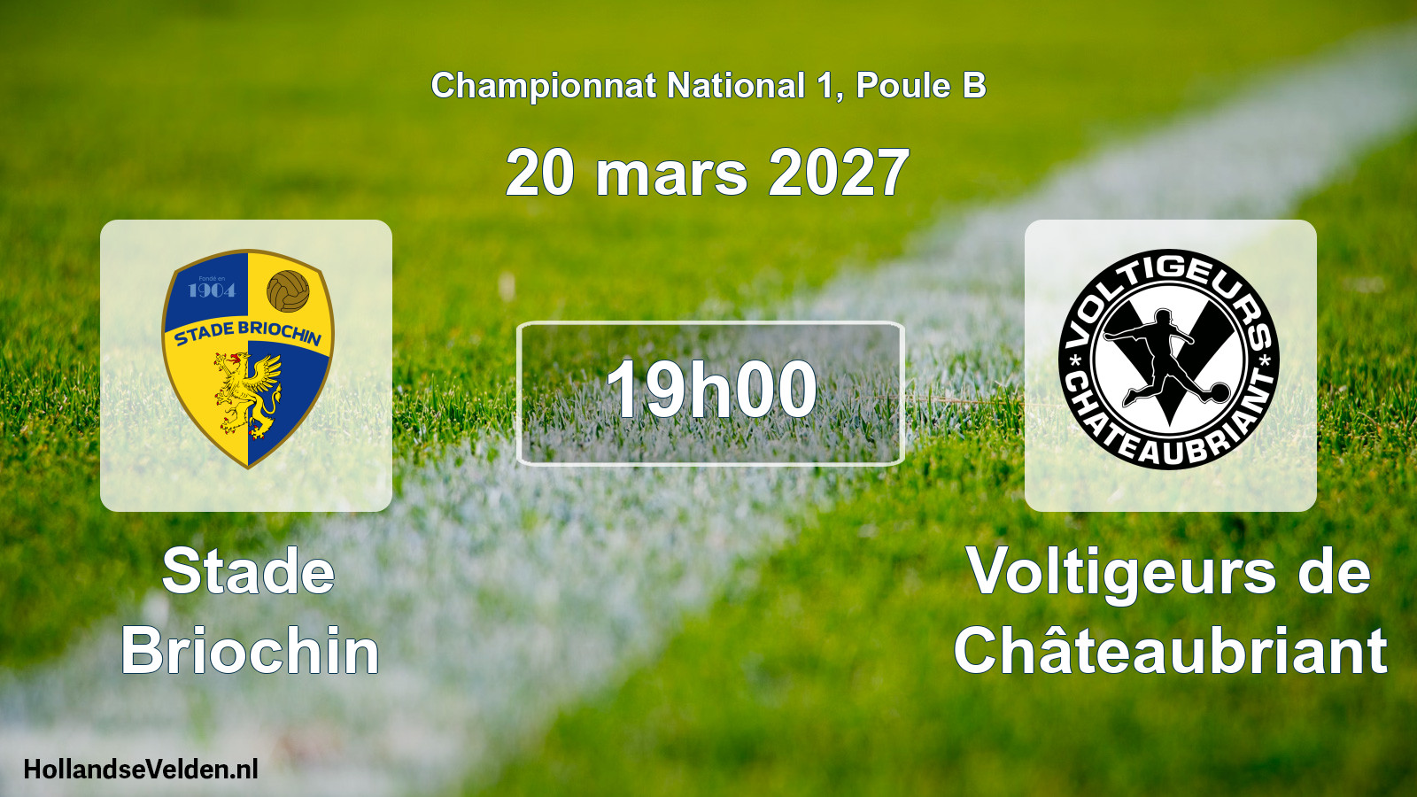 Match programmé: Stade Briochin - Voltigeurs de Châteaubriant (20 mars 2027)