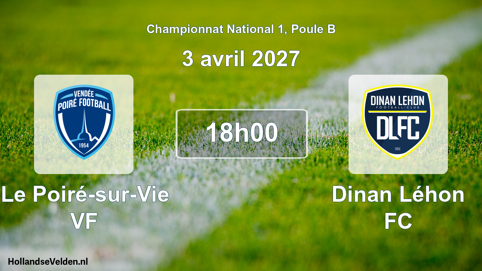 Scheduled Match: Le Poiré-sur-Vie VF - Dinan Léhon FC (3 April 2027)