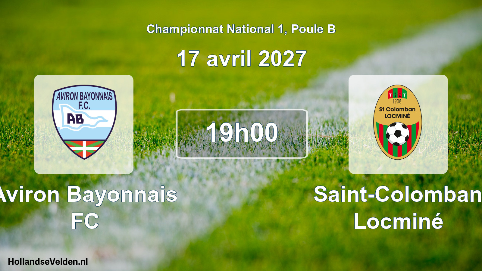 Scheduled Match: Aviron Bayonnais FC - Saint-Colomban Locminé (17 April 2027)