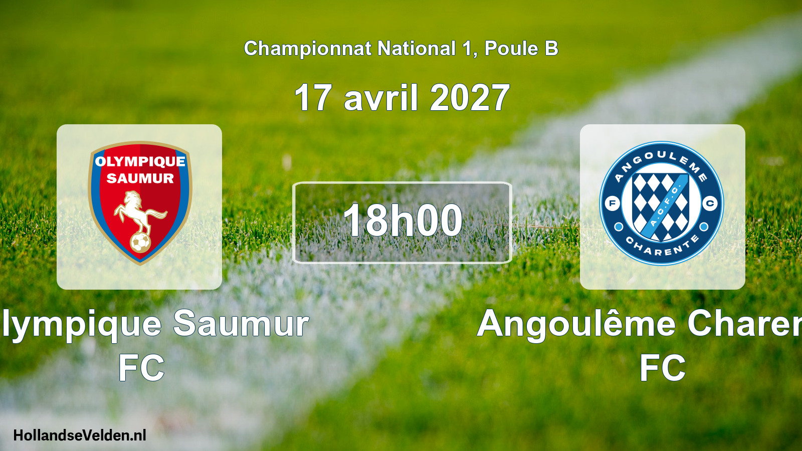 Match programmé: Olympique Saumur FC - Angoulême Charente FC (17 avril 2027)