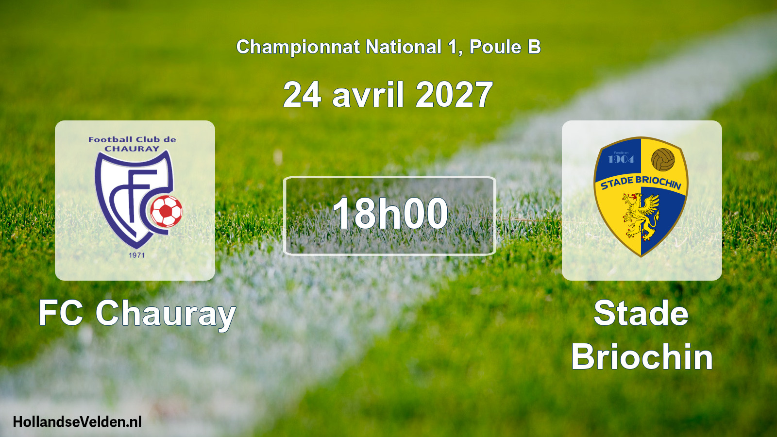 Scheduled Match: FC Chauray - Stade Briochin (24 April 2027)