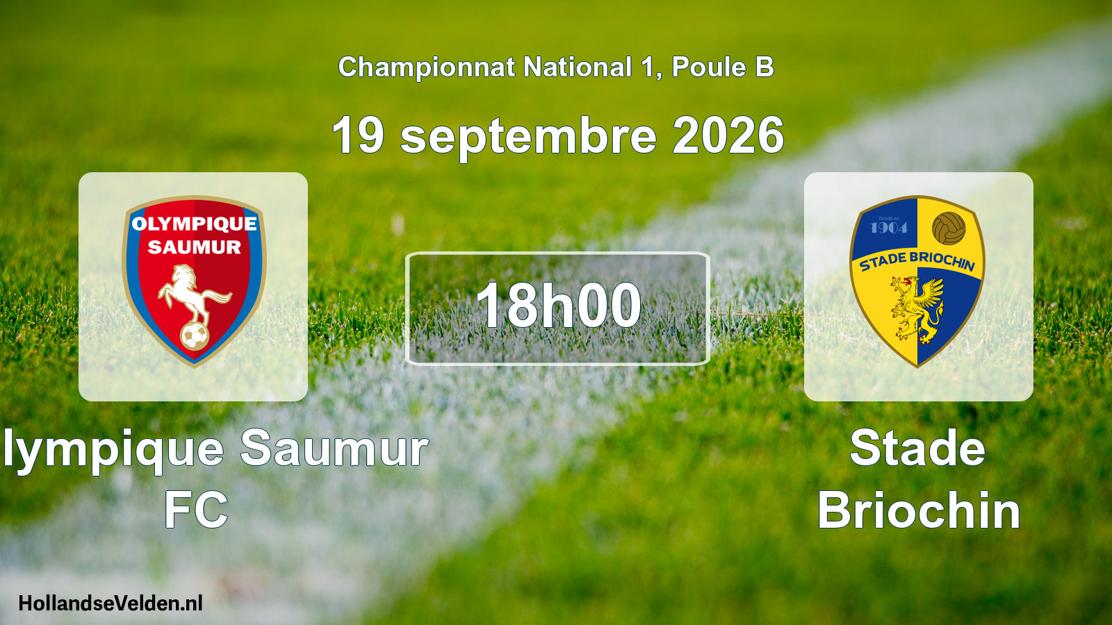 Match programmé: Olympique Saumur FC - Stade Briochin (19 septembre 2026)
