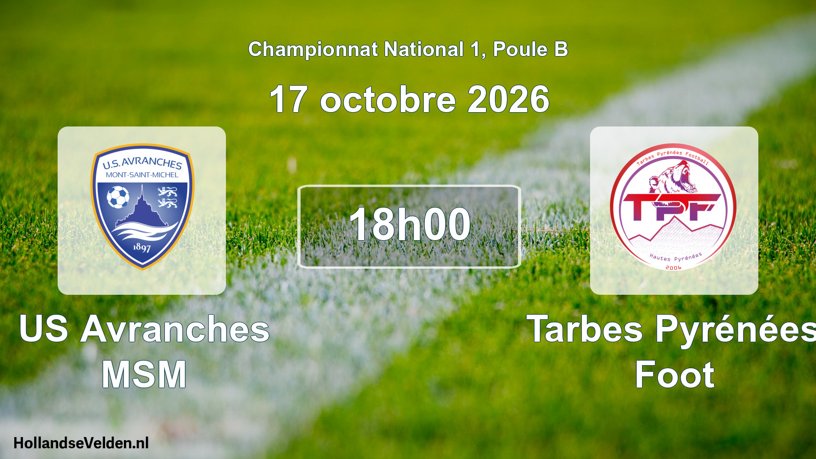 Scheduled Match: US Avranches MSM - Tarbes Pyrénées Foot (17 October 2026)