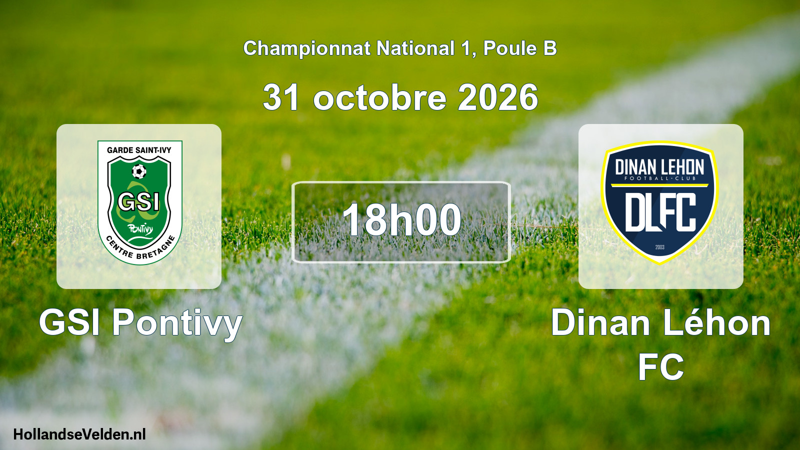 Scheduled Match: GSI Pontivy - Dinan Léhon FC (31 October 2026)