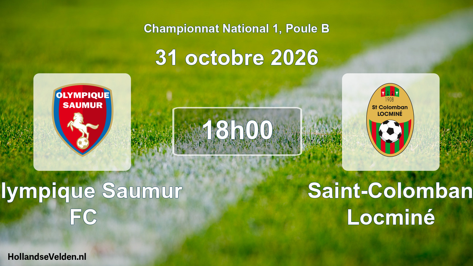 Scheduled Match: Olympique Saumur FC - Saint-Colomban Locminé (31 October 2026)