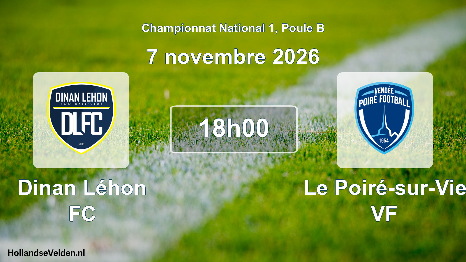Scheduled Match: Dinan Léhon FC - Le Poiré-sur-Vie VF (7 November 2026)