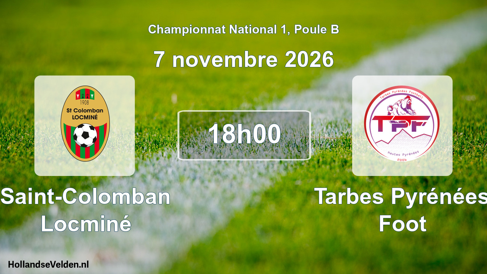 Scheduled Match: Saint-Colomban Locminé - Tarbes Pyrénées Foot (7 November 2026)