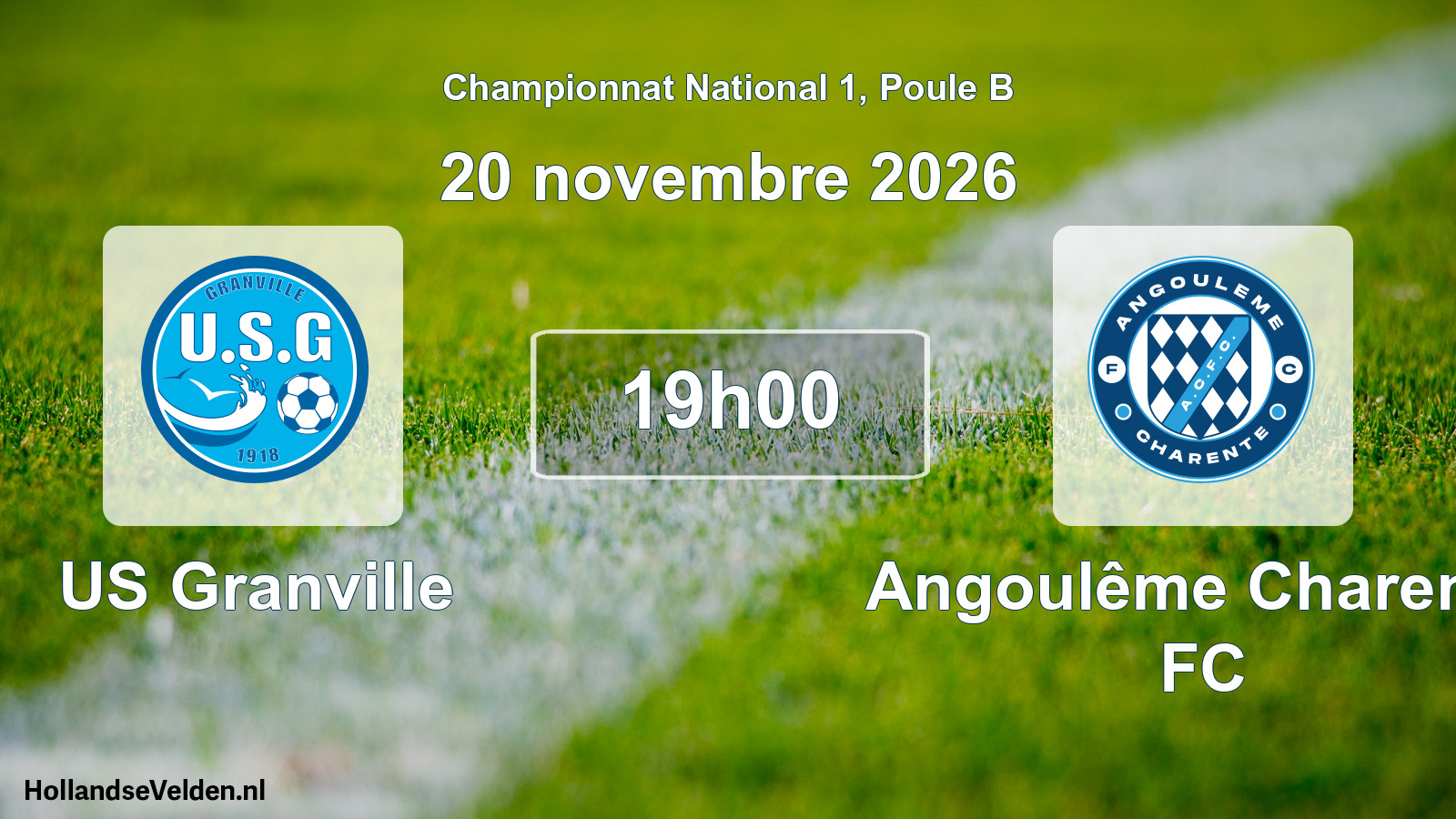 Scheduled Match: US Granville - Angoulême Charente FC (20 November 2026)