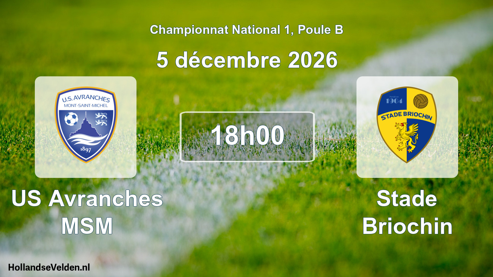 Scheduled Match: US Avranches MSM - Stade Briochin (5 December 2026)