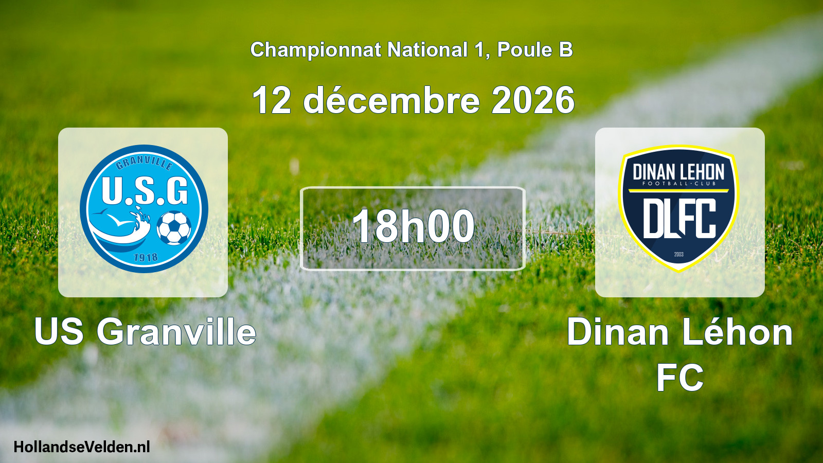 Match programmé: US Granville - Dinan Léhon FC (12 décembre 2026)