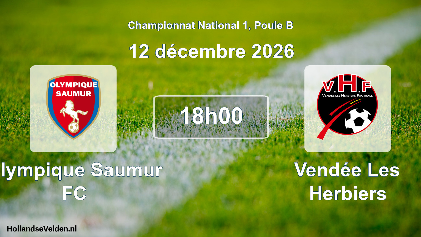 Match programmé: Olympique Saumur FC - Vendée Les Herbiers (12 décembre 2026)
