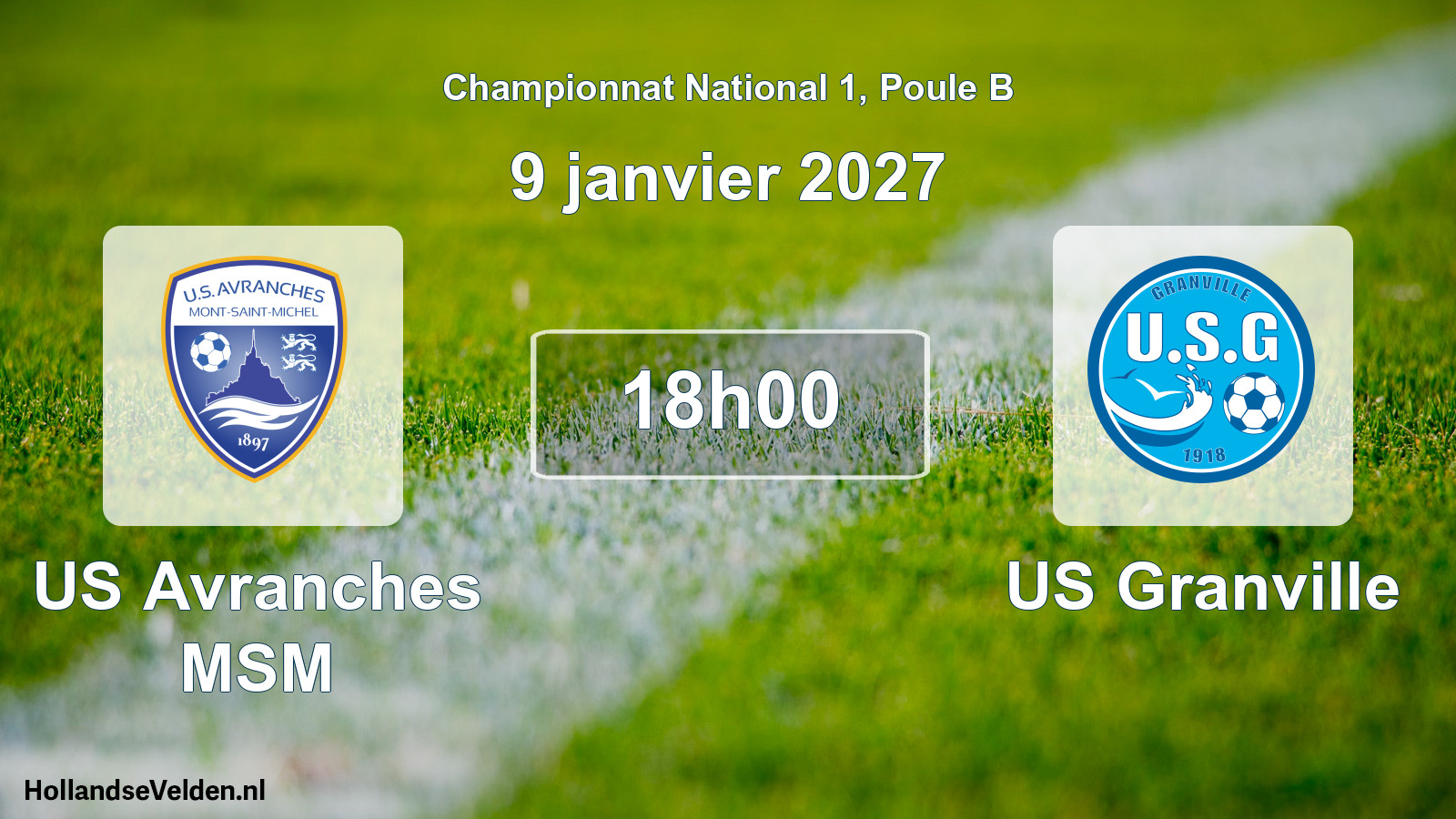 Scheduled Match: US Avranches MSM - US Granville (9 January 2027)