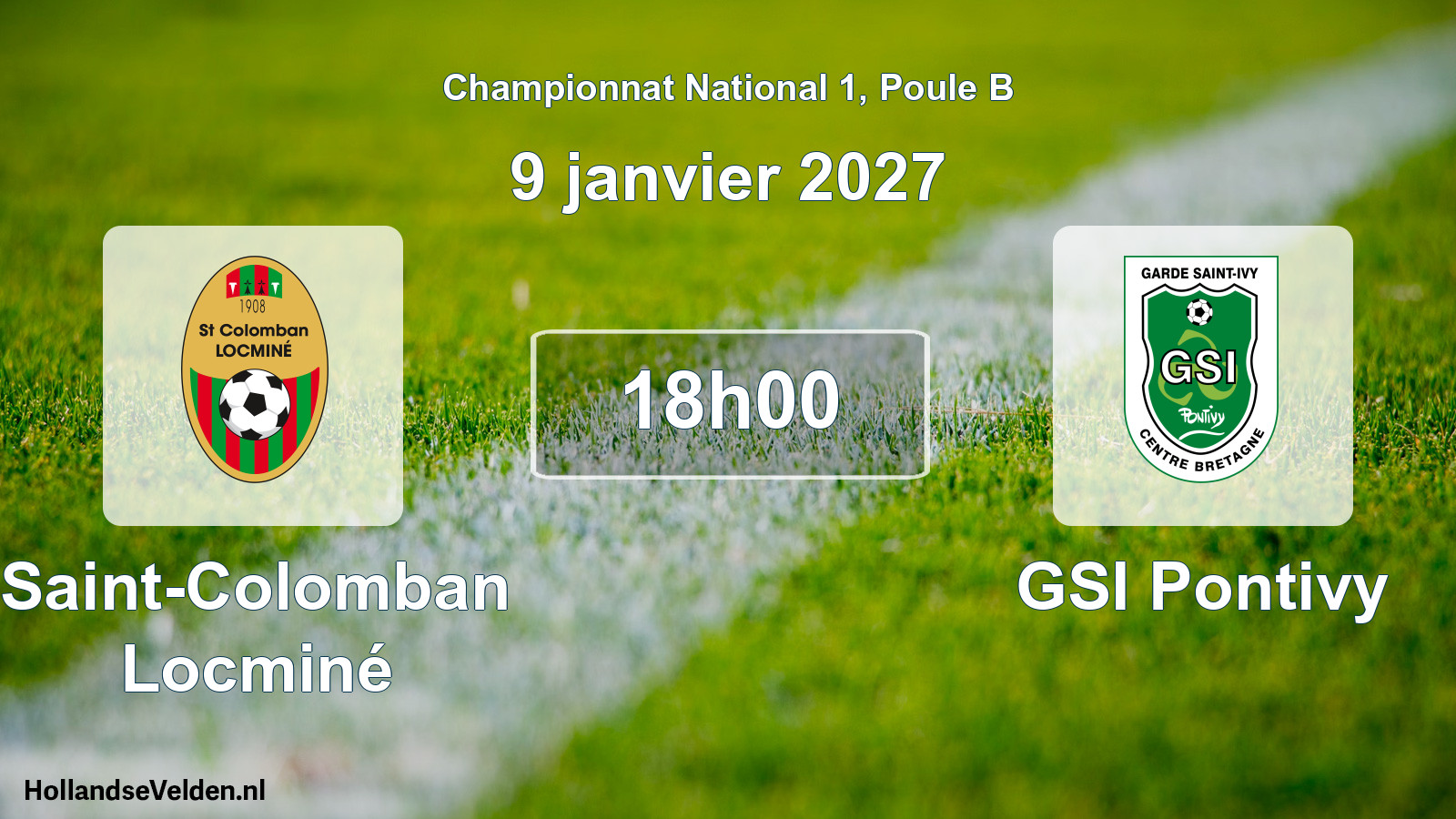 Scheduled Match: Saint-Colomban Locminé - GSI Pontivy (9 January 2027)