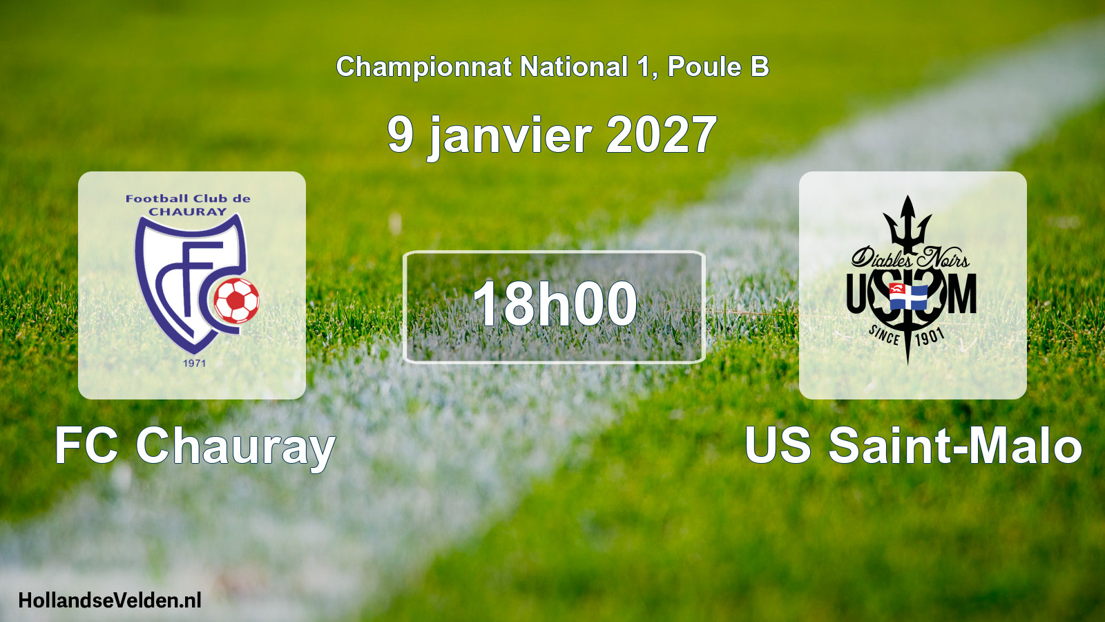 Scheduled Match: FC Chauray - US Saint-Malo (9 January 2027)