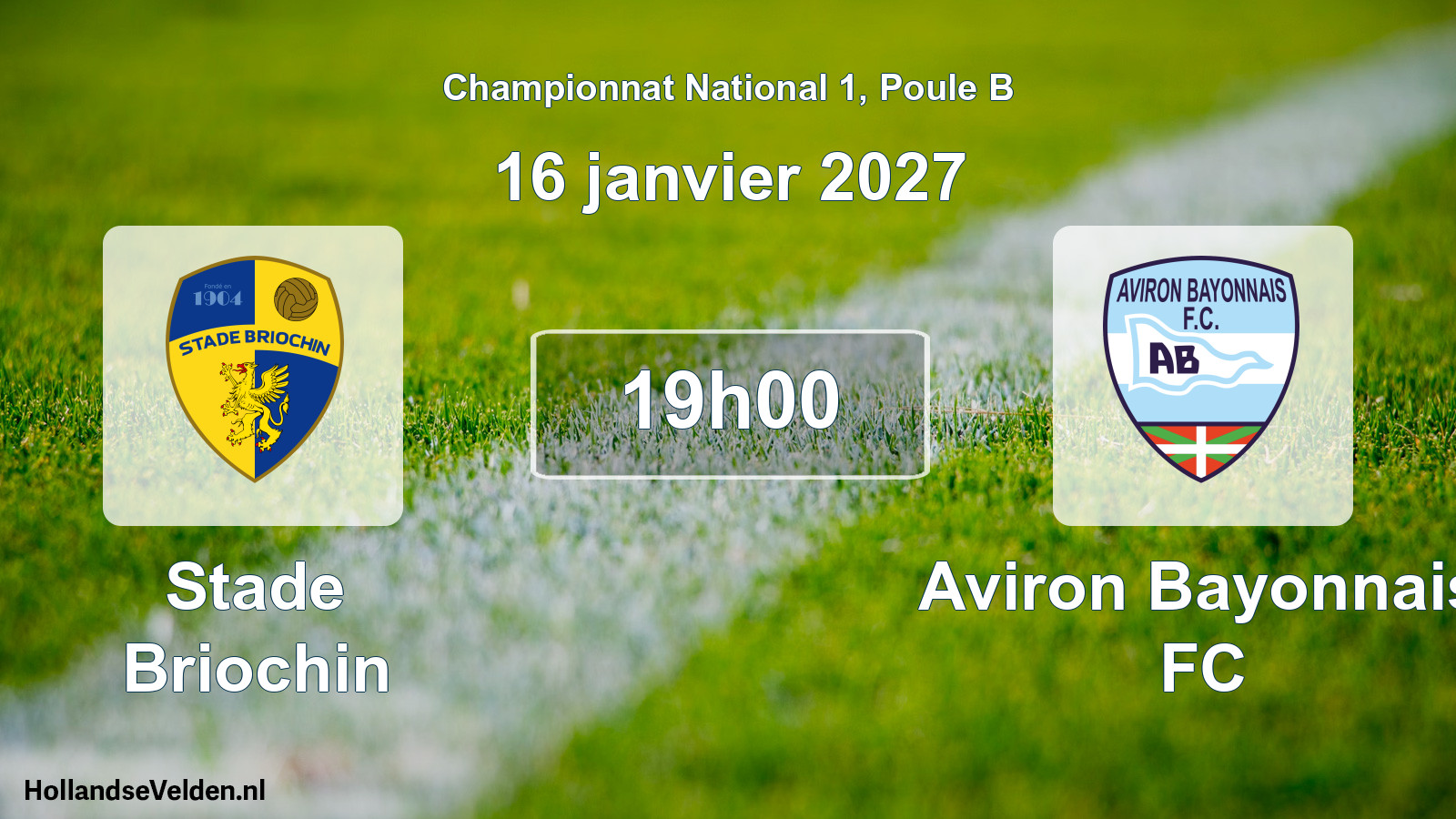 Scheduled Match: Stade Briochin - Aviron Bayonnais FC (16 January 2027)
