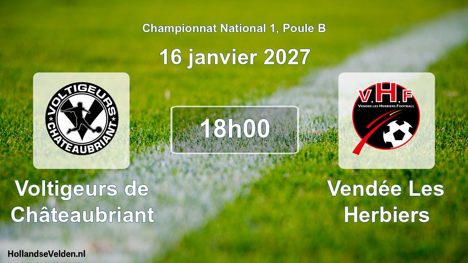 Scheduled Match: Voltigeurs de Châteaubriant - Vendée Les Herbiers (16 January 2027)