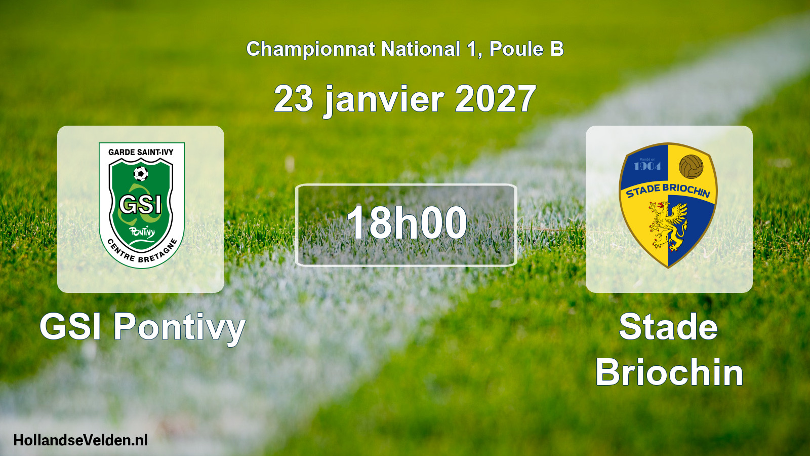 Match programmé: GSI Pontivy - Stade Briochin (23 janvier 2027)