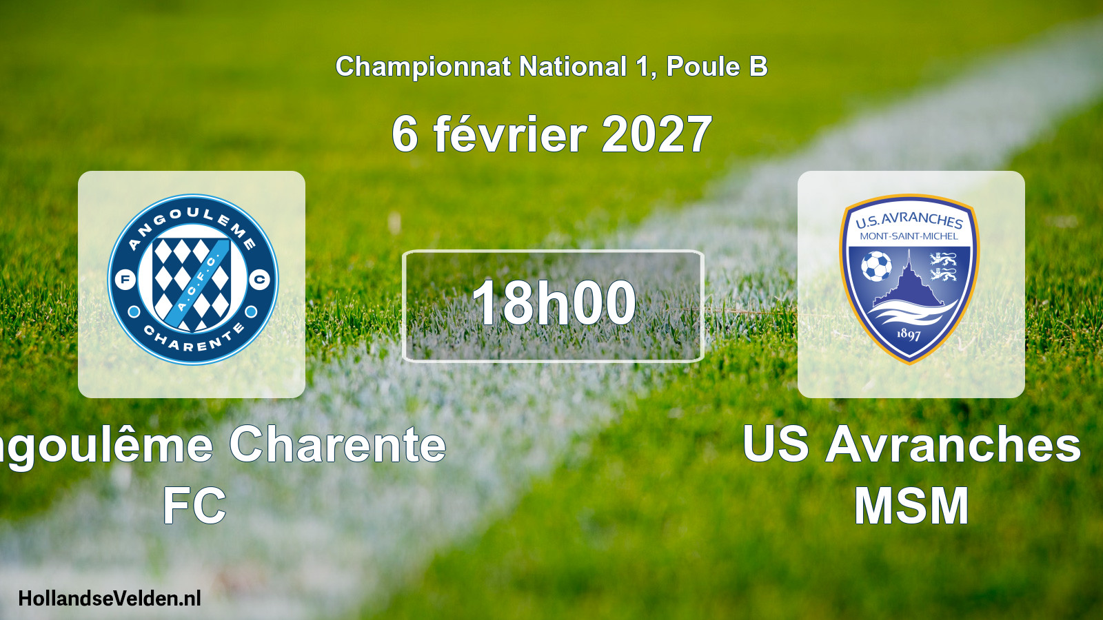 Scheduled Match: Angoulême Charente FC - US Avranches MSM (6 February 2027)