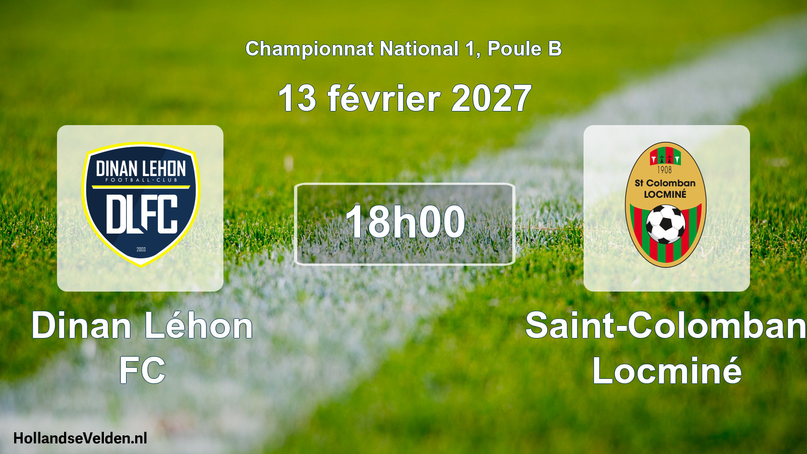 Scheduled Match: Dinan Léhon FC - Saint-Colomban Locminé (13 February 2027)
