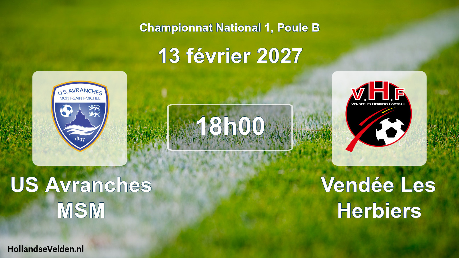 Scheduled Match: US Avranches MSM - Vendée Les Herbiers (13 February 2027)