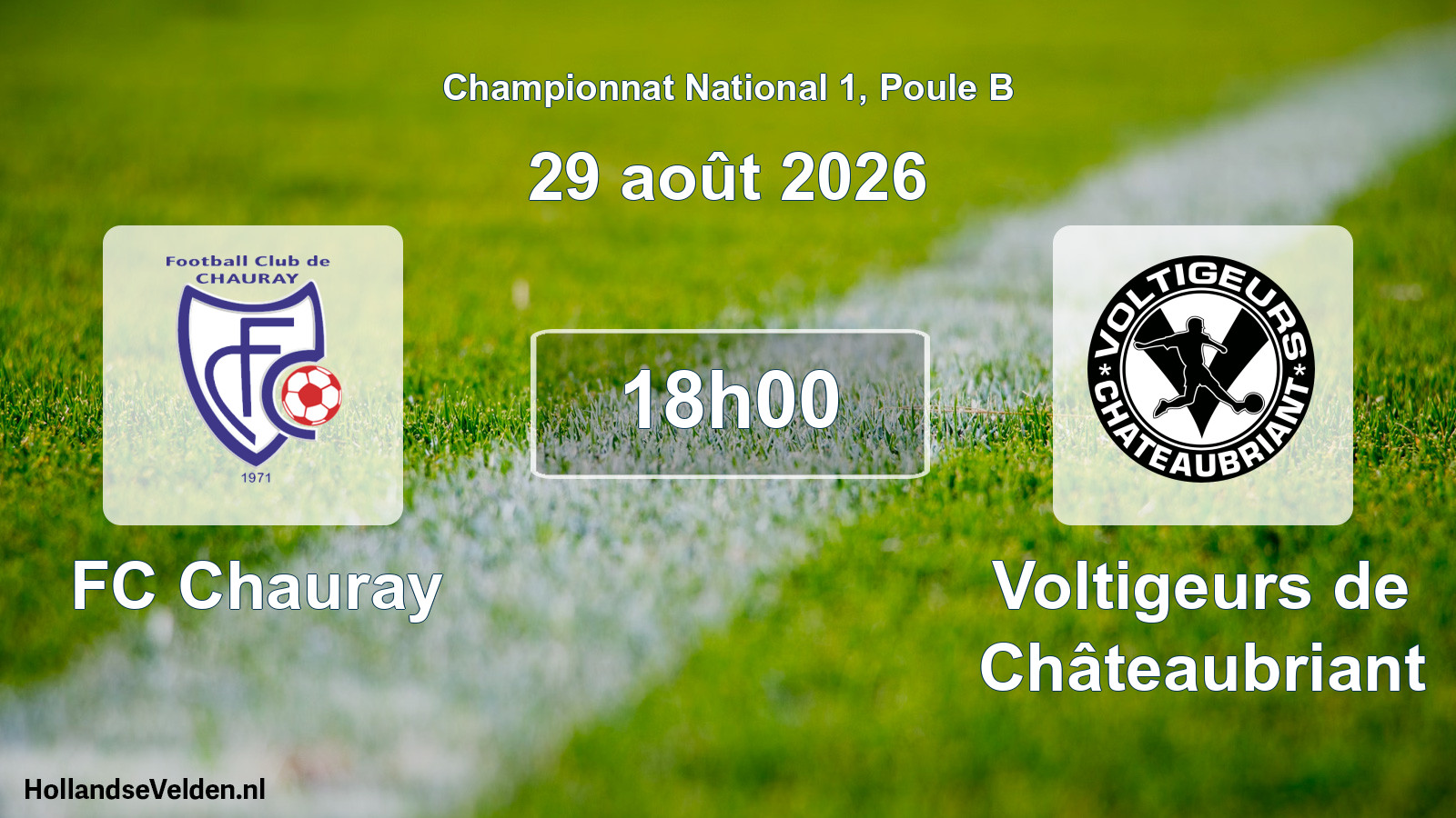 Scheduled Match: FC Chauray - Voltigeurs de Châteaubriant (29 August 2026)