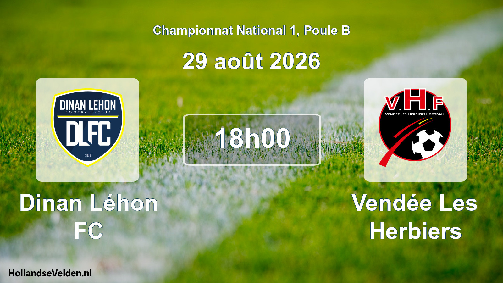 Scheduled Match: Dinan Léhon FC - Vendée Les Herbiers (29 August 2026)