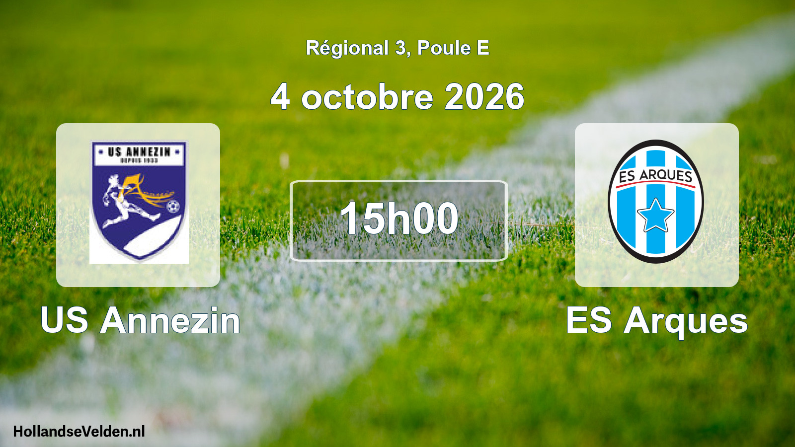 Scheduled Match: US Annezin - ES Arques (4 October 2026)
